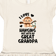 thumbnail image 3 of Inktastic Monkey I Love Hanging out with My Great Grandpa Gift Toddler Girl Dress, 3 of 4