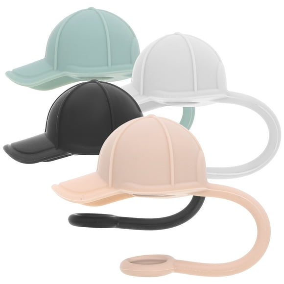 4 tapas de silicona para pajitas reutilizables, adorables tapas para pajitas.