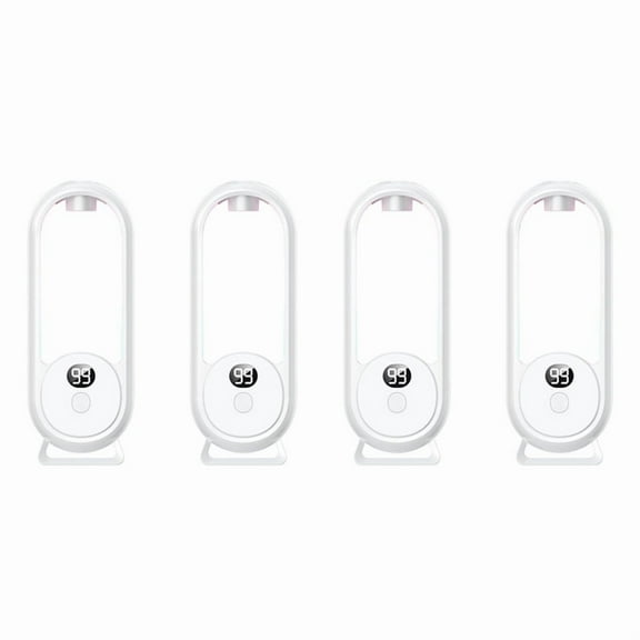 4X Wall Mounted Essential Oil Diffuser Rechargeable Timed Aromatherapy Humidifier Digital Display Air Freshener,4 x Aromatherapy machine (without perfume),White