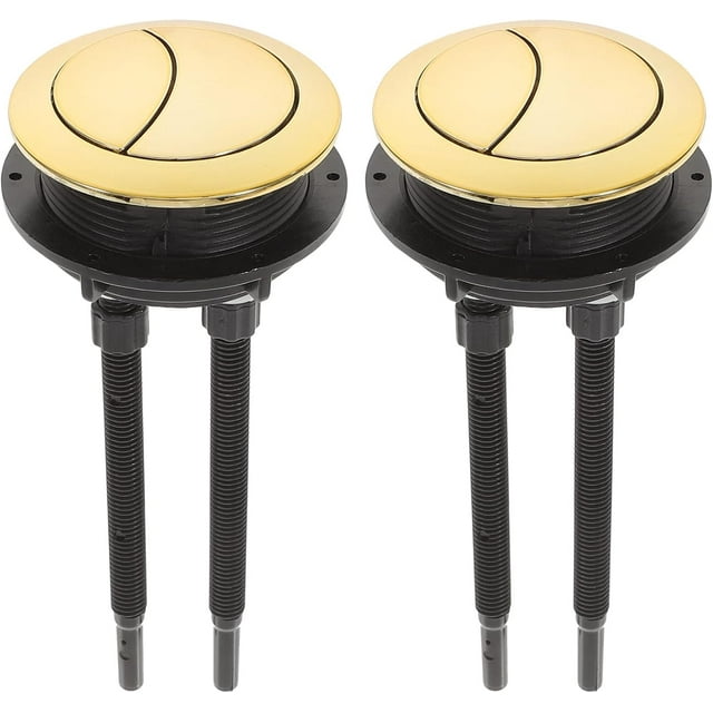 2 Pcs Bouton Poussoir pour Toilettes, Bouton de Réservoir de Toilette 48mm Double Poussée, Bouton Poussoir de Réservoir d'Eau Double Chasse