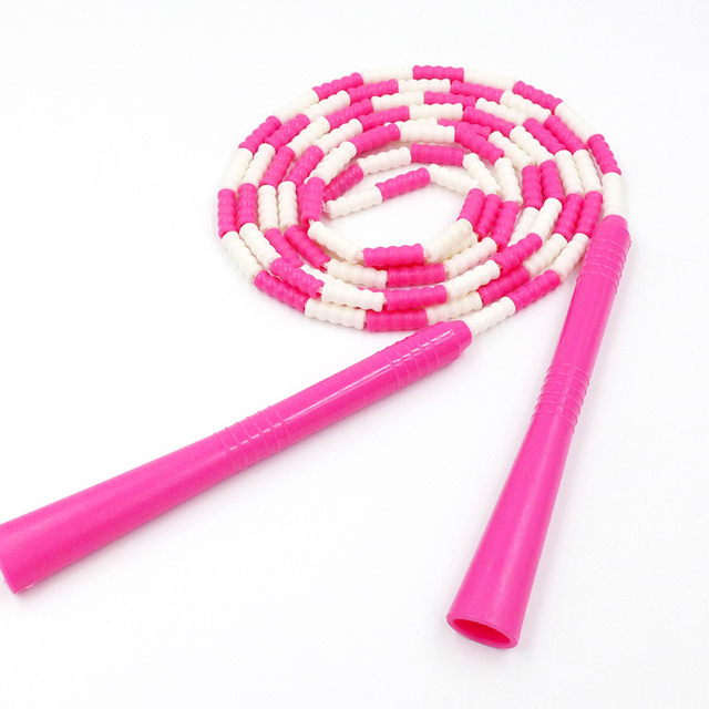 Ajustable, segmentada, con cuentas - Cuerda para saltar para adultos y niños MFZFUKR CPB-DE-SSW1050-2