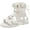 White, variant on Toddler Girls Summer Side Zipper Open Toe Strappy Gladiator Sandals (Toddler/Little Kid)