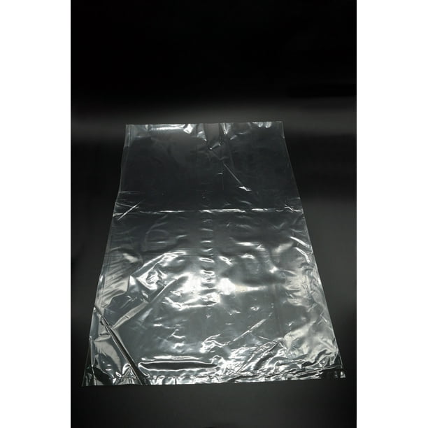 Tripact LDPE Clear Flat Poly Bags Gusseted Bags 12" x 18" 1 mil