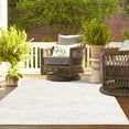 thumbnail image 3 of Unique Loom Outdoor Modern Collection Area Rug - Cartago (7' 10" x 11' Rectangle Gray/Ivory), 3 of 10