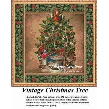 Nostalgia Cross Stitch Patterns | Vintage Christmas Tree (Pattern Only, You Provide The Floss and Fabric)