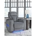 thumbnail image 2 of Bowery Hill Contemporary Polyester Gray Finish Power Recliner, 2 of 9