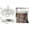 thumbnail image 4 of Stainless Steel Drying Rack with 35 Clips Space Saver Drip Sock Dryer Hanger Drying Pegs Hook for Laundry Clothes Socks Underwear, 4 of 7