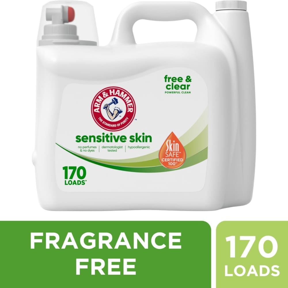 ARM & HAMMER Sensitive Skin Hypoallergenic Liquid Laundry Detergent 170 fl oz - 3 count
