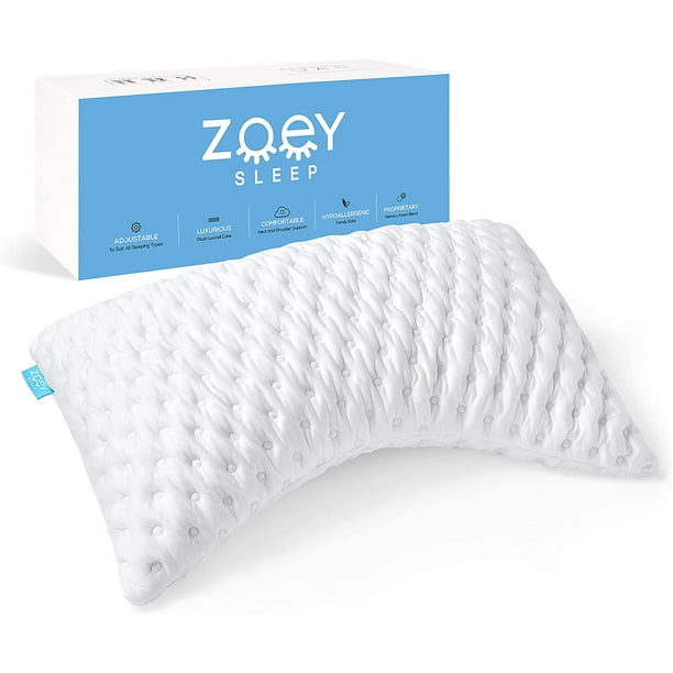 Zoey Sleep Curve Pillow Shredded Memory Foam Side Sleeper Pillow