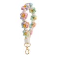 thumbnail image 1 of Hand Woven Macrame Keychain Wristlet with Exquisite Floral Design for Secure Key Holding and Phone Lanyard Use as High End Decorative Accessory, 1 of 6