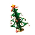 thumbnail image 3 of Mini árbol de Navidad Decoración de escritorio Decoración navideña Madera Novedad Escritorio Verde, 3 of 9