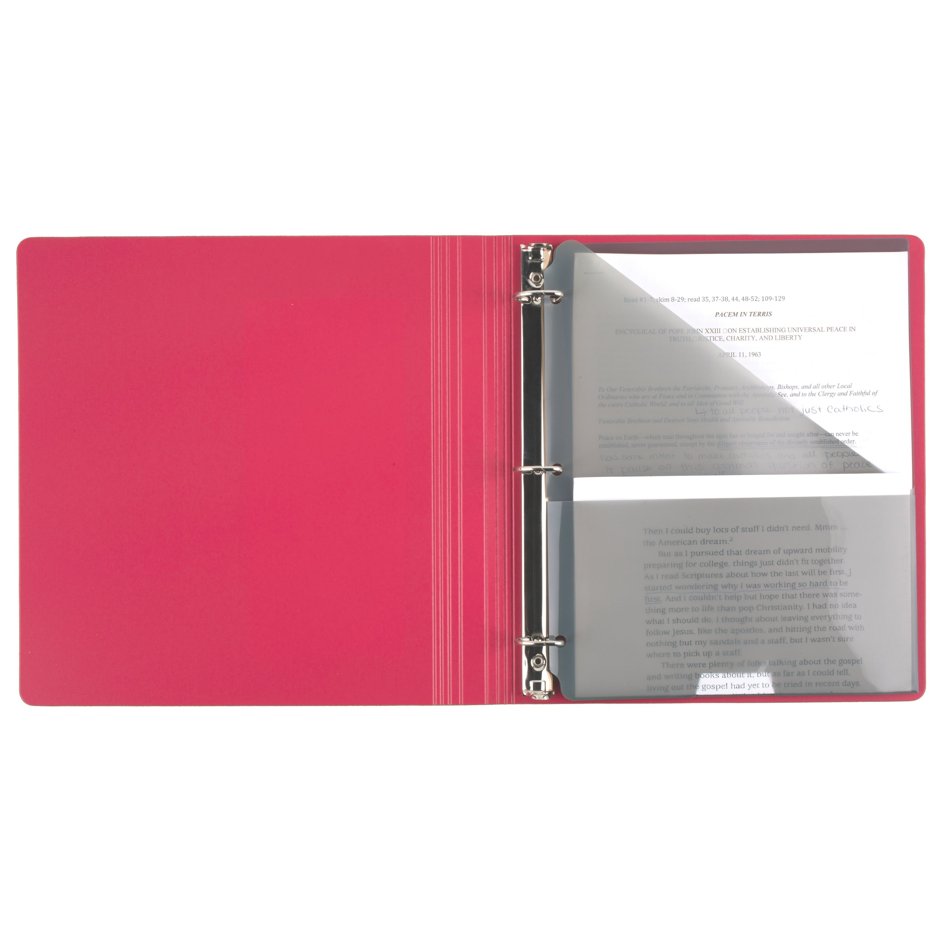 Five Star 1 Plastic Binder Assorted Colors 11 34 x 11