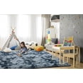 thumbnail image 6 of YJ.GWL 8x10ft Tie Dye Shag Area Rug For Living Room Bedroom,Shaggy Carpet For Home Decor,Blue Gray, 6 of 7