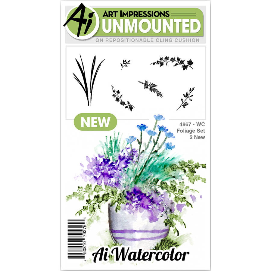 Art Impressions Watercolor Cling Rubber Stamps, 4" X 7" - Walmart.com