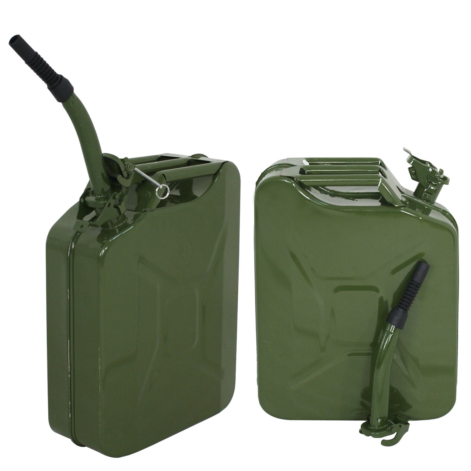 5x Jerry Can Fuel Tank w/ Holder Steel 5Gallon 20L Nato Style Military Green 