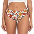 thumbnail image 1 of Balery Colorful Maple Leaves Ropa Interior de Algodón para Mujer con Dibujo – Braguitas Cómodas y Elásticas, Estilo Clásico-4X-Large, 1 of 6