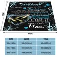 thumbnail image 2 of to My Daughter Blanket from Mom, Gifts for Daughter from Mom Ocean Turtle 60"x80" Flannel Blanket Christmas Birthday Gifts for Her Super Soft Flannel Fleece Blanket for Bed Sofa, 2 of 6