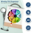 thumbnail image 5 of Oazouf Extra Large Rainbow Weekly Pill Organizer, BPA-Free Travel Pill Box Case for Pills, Tablets, Vitamins, Fish Oil, Supplements, 5 of 9