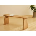 thumbnail image 4 of 48” Wooden Dining  Solid Natural Edge Wood Dining  Indoor Kitchen Table Benches Entryway Benches for Rustic Home Décor Furniture, 4 of 7