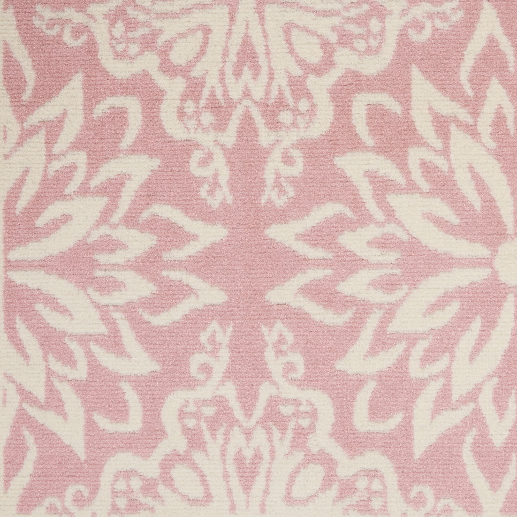 Nourison Bliss Modern Floral Ivory/Pink 4' x 6' Area Rug, (4' x 6')