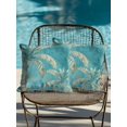 thumbnail image 3 of Outdoor Pillows Waterproof, Coastal Beach Palm Tree Throw Pillows with Inserts Included, Retro Teal Tropical Plant Summer Indoor Outdoor Decorative Lumbar Pillow for Bed/Couch/Patio 18"x18", 2Pcs, 3 of 8