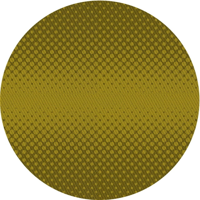 Ahgly Company Machine Washable Indoor Round Transitional Dark Bronze Brown Area Rugs, 6' Round