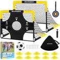 thumbnail image 1 of Set de portería de fútbol BORNEW para niños de 4x3 pies con balón y blancos de tiro, 1 of 8