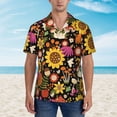 thumbnail image 4 of Daiia Sunflowers Mushrooms Hawaiian Shirt for Men Gentle Cotton Regular Short Sleeve Casual-XX-Large, 4 of 9