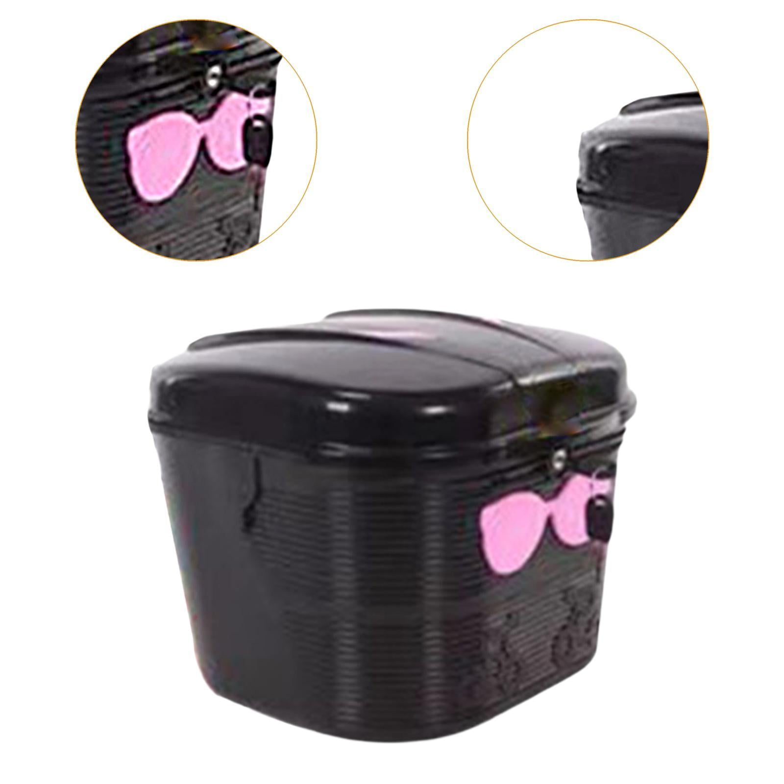 harayaa E Bike Front Basket Bicycle Cargo Rack Lock Design Large Capacity Portable Water Black and Pink