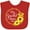 Red, variant on Inktastic My Grandad Loves Me with Sunflower Wreath Boys or Girls Baby Bib