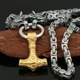 thumbnail image 1 of Collar retro de cultura nórdica para hombre, colgante de acero inoxidable con cabeza de lobo vikingo, accesorios, 1 of 6