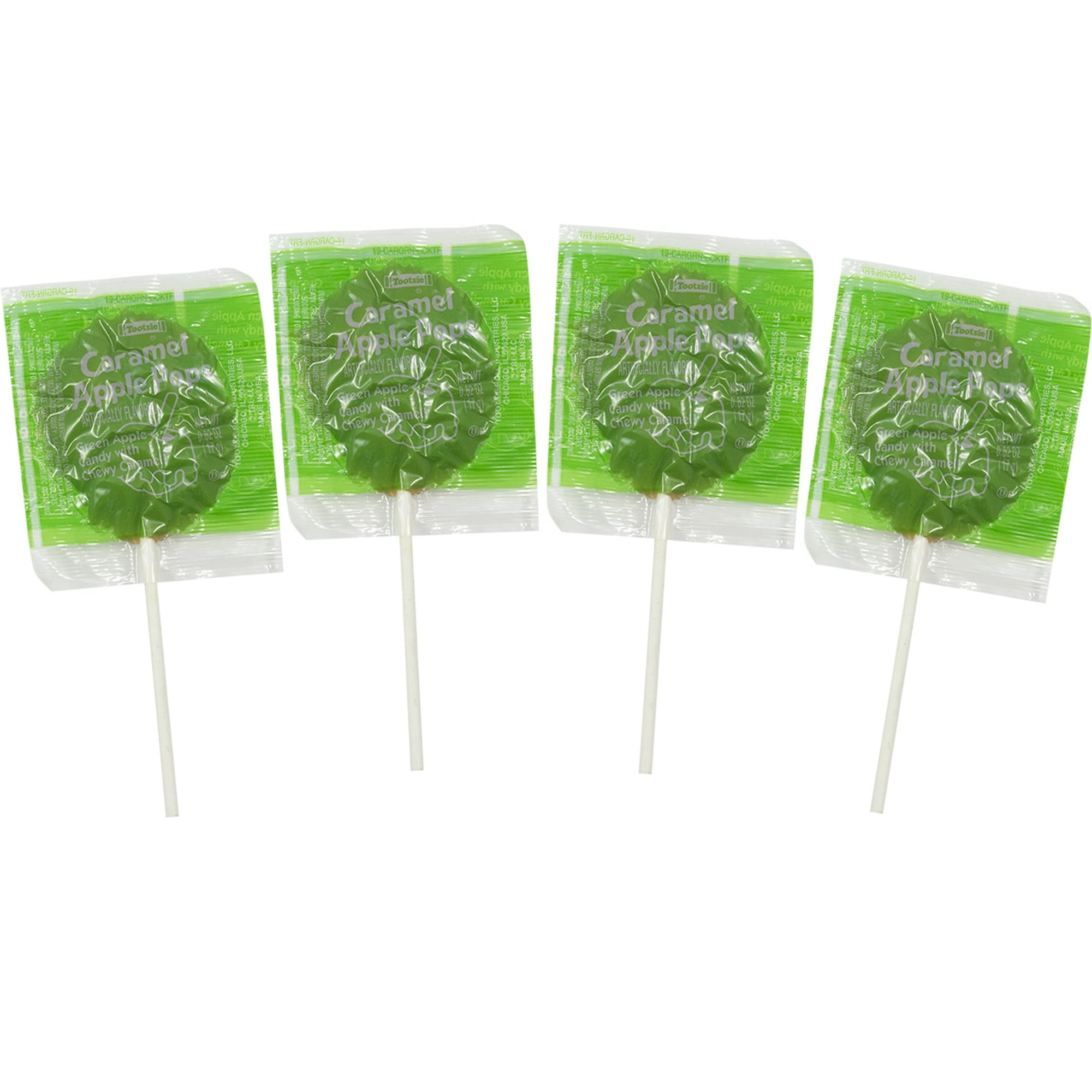 Tootsie Caramel Apple Pops, 9.4 oz. Gluten Free, Peanut Free. Contains Milk and Soy.,pack of 2.