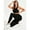 Black, variant on AEXTO Women's Crop Tank Top & High Waist Leggings Athletic Tracksuit Set, Jogging Suit Set, Sporty Breathable Outfits for Yoga Workout Running, Gym Sets for Women, Fitness Clothes