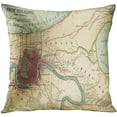 thumbnail image 3 of ECZJNT Set of 4 Pillow Cases World Vintage Earth Globe Map Old Livingroom New Orleans Louisiana Throw Pillowcase Cover Cushion Case Home Decor 18x18 inch, 3 of 5