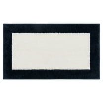 Mohawk Counterpoint Bath Mat Soft Absorbent Quick Dry Machine Washable Non-Slip Bathroom Mat, Indigo/White, 17" x 24"