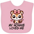 thumbnail image 3 of Inktastic My Nonnie Loves Me Granddaughter Tiger Girls Baby Bib, 3 of 4