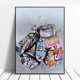 thumbnail image 3 of Póster de arte de pared con gestos de grafiti callejero, mural pop abstracto, decoración moderna para el hogar, pinturas en lienzo, imágenes, impresiones, decoración de la habitación, 3 of 5