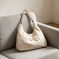 thumbnail image 4 of Nylon Padded Tote Bag Crossbody Shoulder Bag for Women College Students and Office Commute, 4 of 6