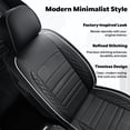 thumbnail image 2 of Fit for Hyundai Sonata 2026, Faux Leather 5 Piece Full Set Anti-Slip Lining Suitable for All Seasons, Black Car Seat Covers, Pet Car Seat Covers, 2 of 9