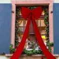 thumbnail image 5 of Extra Large Christmas Front Door Bow Decorations 27 x 78 Inch Giant Velvet Christmas Tree Topper Bow with Long Streamers Wreath Wall Decor for Home Xmas Room Holiday Porch(Red), 5 of 12