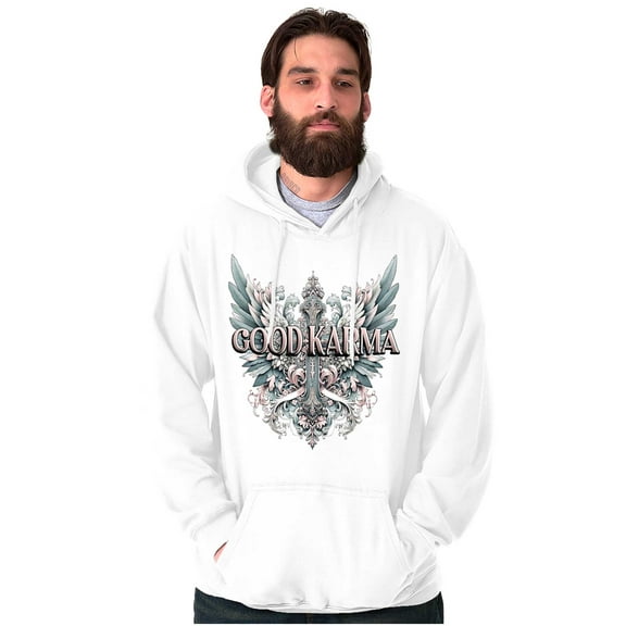 Goth Good Karma Filagree Cross Hoodie Sweatshirt Women Men Brisco Brands S