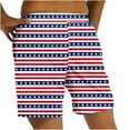 thumbnail image 4 of cllios American Flag Shorts for Men 4th of July Patriotic Swimming Trunks Big and Tall USA Flag Print Bathing Suits Summer Hawaiian Beach Shorts, 4 of 5