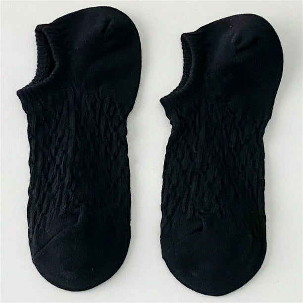 PEASKJP Womens Socks Ankle Length Athletic Sock Comfort Cool Softy Low Cut  Sock, Black One Size 