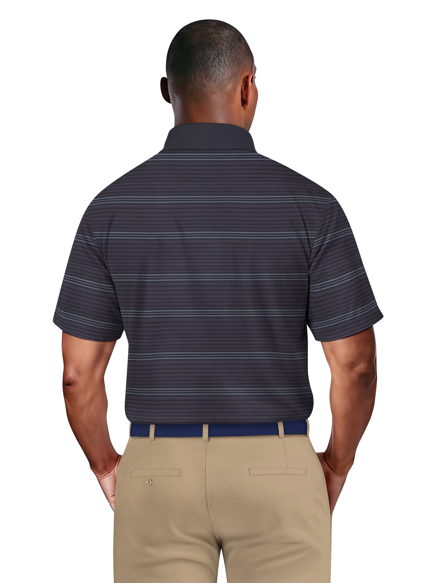 Ben Hogan Men's & Big Men's Performance Proper Stripe Short Sleeve Polo Shirt, up to 5XL