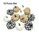 thumbnail image 4 of Cateissary 12 unidades/juego de decoración de calabaza de Halloween, festival de calabazas, para el hogar, adorno de vacaciones, accesorio Kits de decoración para fiestas Blanco negro, 4 of 6