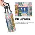 thumbnail image 4 of Yayeee 20oz Insulated Water Bottle Double Wall Stainless Steel with Flip Straw Lid, Colorful Seaside, 4 of 7