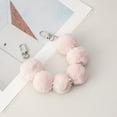 thumbnail image 2 of Plush Mobile Phone Lanyard Fur Ball, 2 of 2
