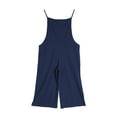 thumbnail image 2 of Women Summer Loose Linen Suspender Overalls Jumpsuit Bib Trousers Wide Leg Pants, 2 of 5