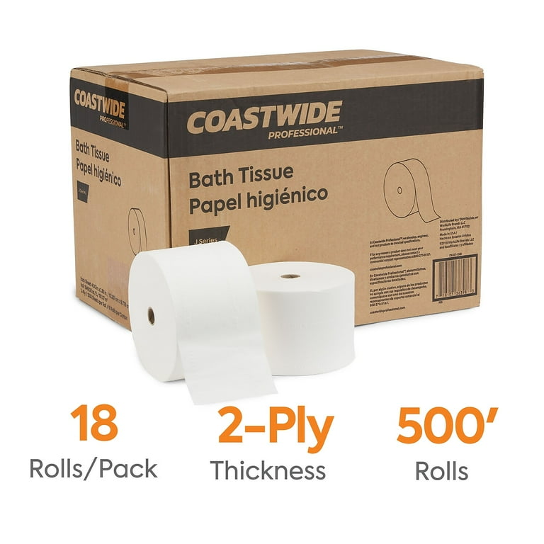 J-Series 2-Ply Small Core Bath Tissue, Septic Safe, White, 1,000 Sheets/Roll, 36 Rolls/Carton J-Series 2-Ply Small Core Bath Tissue, Septic Safe, White, 1,000 Sheets/Roll, 36 Rolls/Carton
