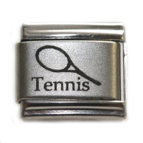 Tennis Racket Italian Link Bracelet Charm